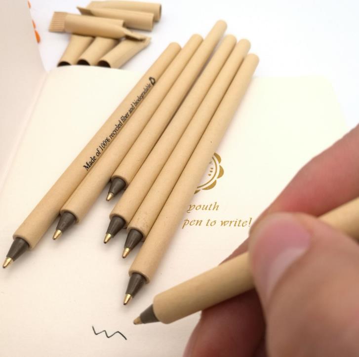 Biodegradable 100% Recycled Paper Tube Pens