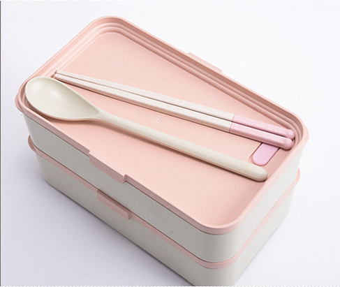 Eco-Friendly 3-Layer Lunchbox + Silverware