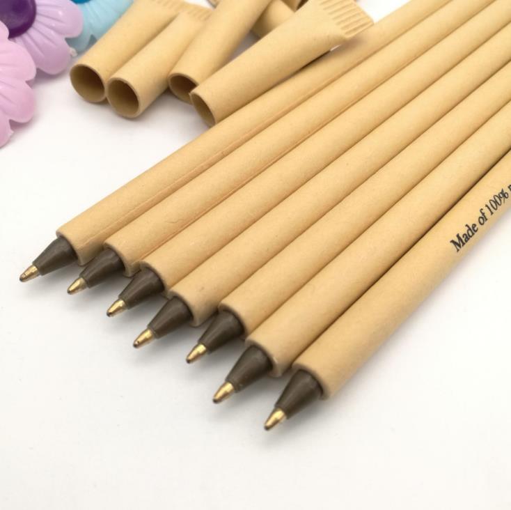 Biodegradable 100% Recycled Paper Tube Pens