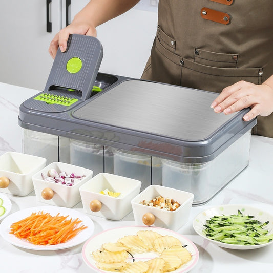 Stainless Steel Multi-Purpose Cutting Board Container