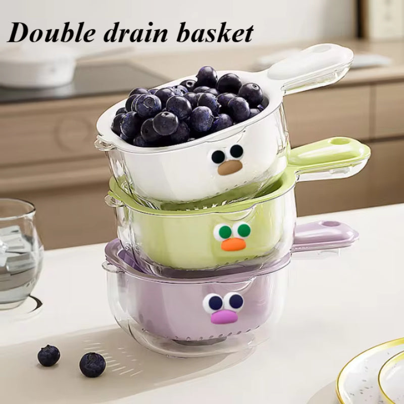 Double Drain Basket With Handle - Keep Cooking Fun