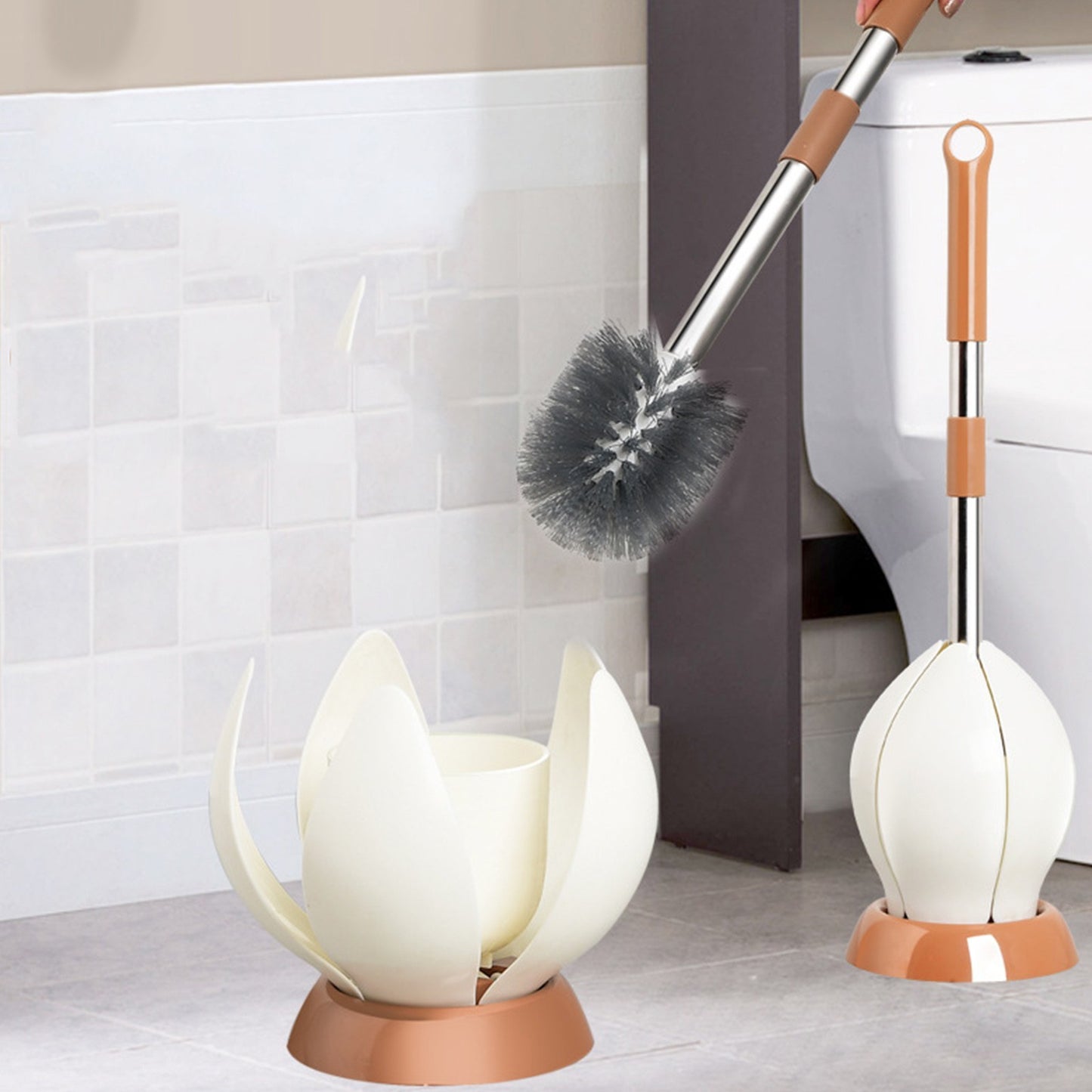 Soft Bristle Toilet Brush + Flower Holder