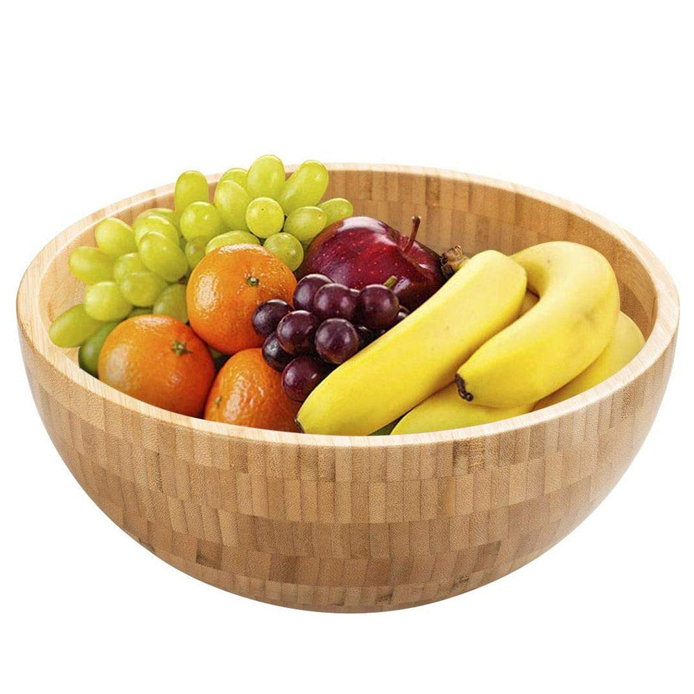 Roueche's Unique Craft Bamboo Salad Bowl