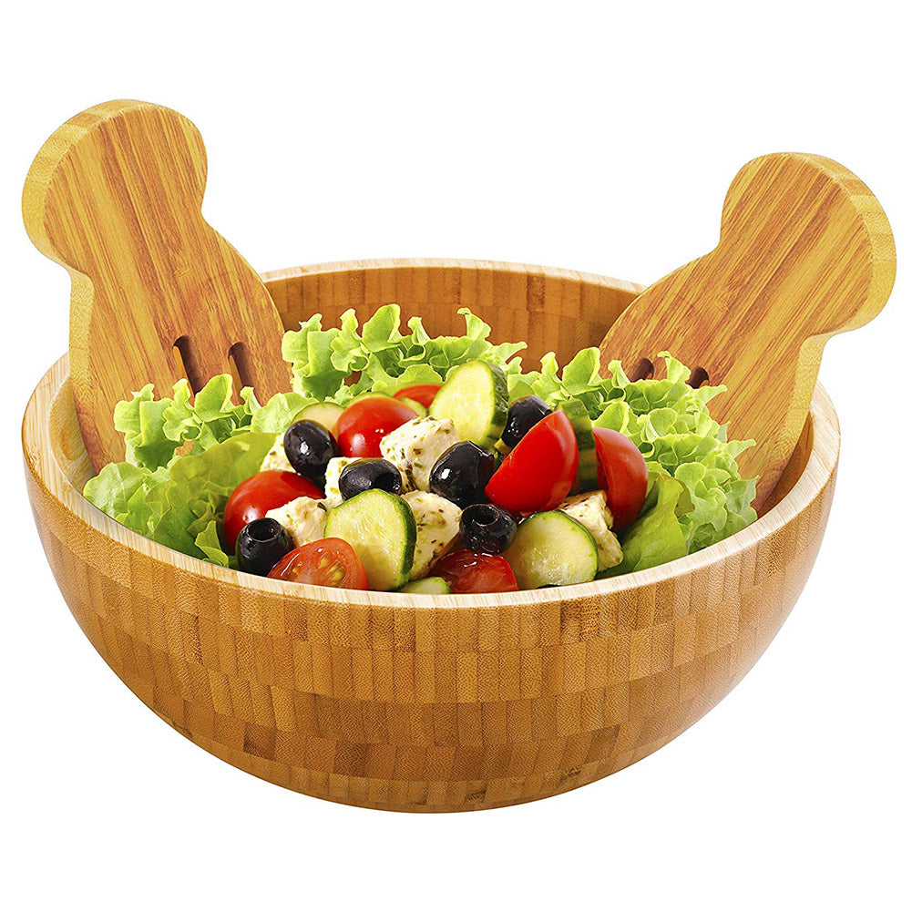 Roueche's Unique Craft Bamboo Salad Bowl