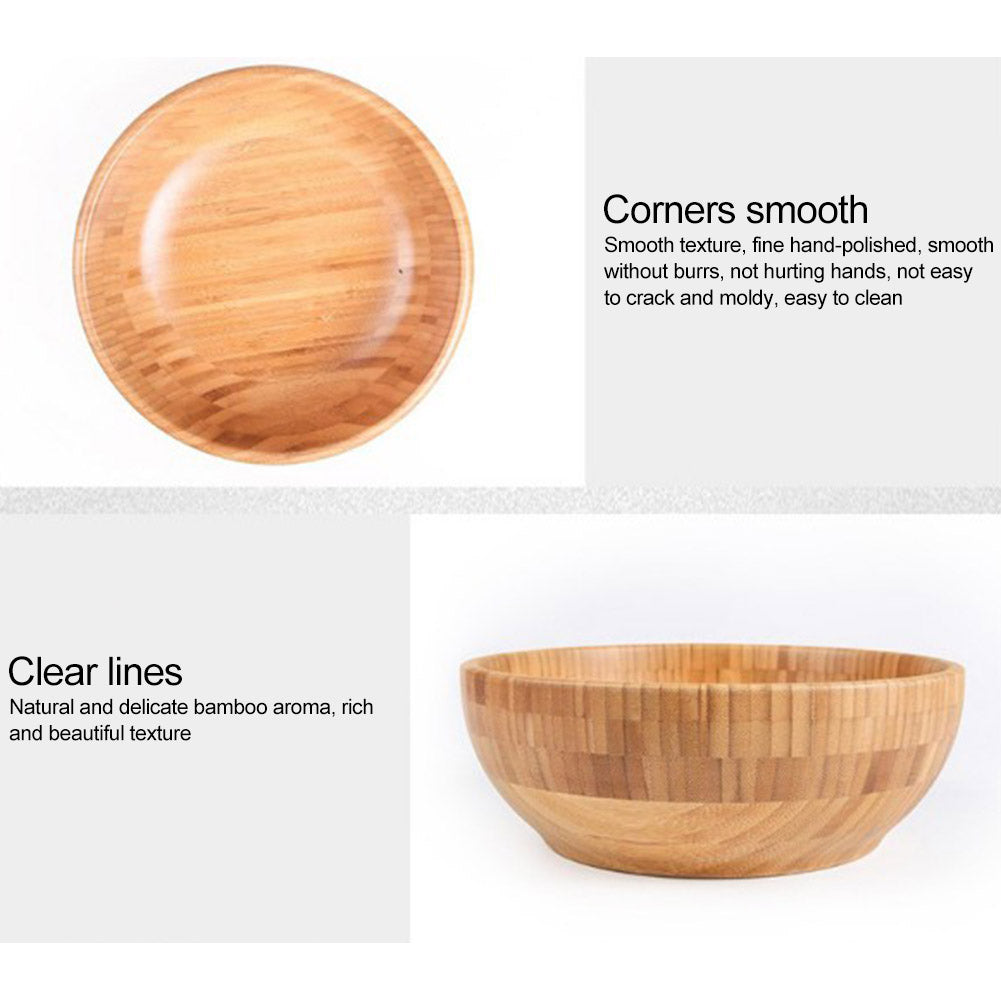 Roueche's Unique Craft Bamboo Salad Bowl